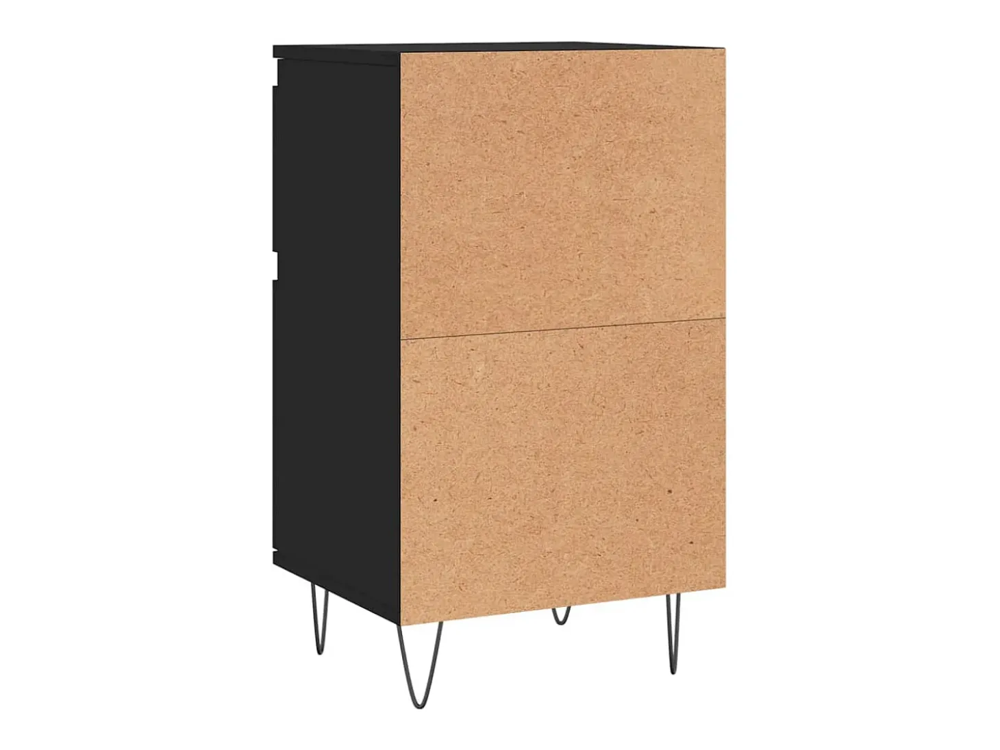 Aparador buffet cómoda armario mueble organizador cocina salón salón juego de 2 40 x 35 x 70 cm madera contrachapada negra 02_0036904