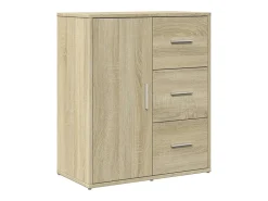 Aparador buffet cómoda armario unidad de almacenamiento organizador cocina salón salón juego de 2 sonoma 60 x 31 x 70 cm marrón madera contrachapada 02_0036817
