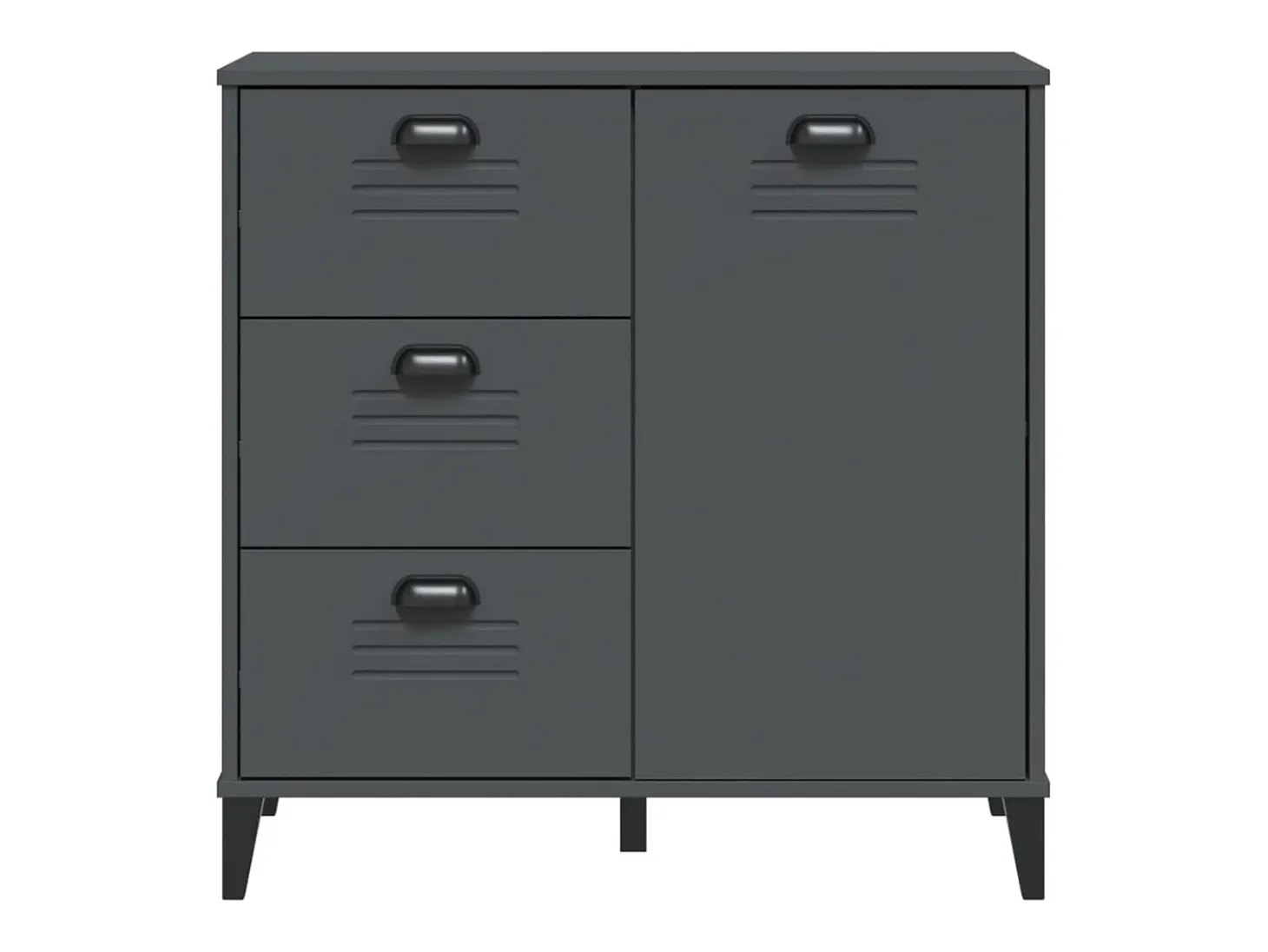 Aparador buffet cómoda armario mueble organizador cocina salón salón 80 x 40 x 80 cm madera contrachapada antracita 02_0036626