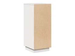 Aparador buffet cómoda armario mueble organizador cocina salón salón juego de 2 31,5 x 34 x 75 cm madera maciza de pino blanco 02_0036653