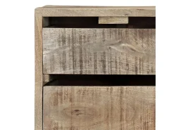 Aparador buffet cómoda armario mueble organizador cocina salón salón 140 x 30 x 60 cm madera maciza de mango marrón 02_0029548