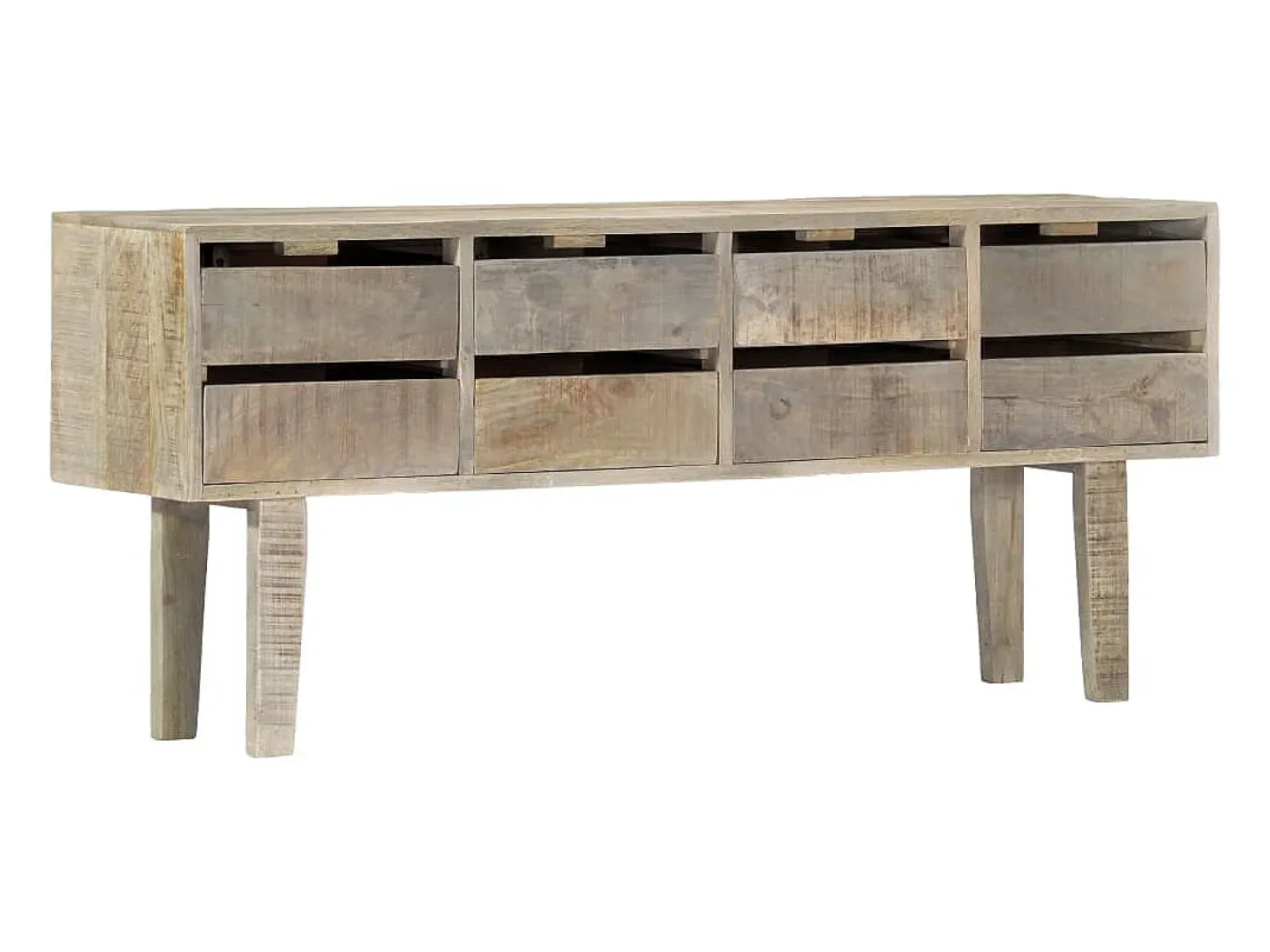 Aparador buffet cómoda armario mueble organizador cocina salón salón 140 x 30 x 60 cm madera maciza de mango marrón 02_0029548