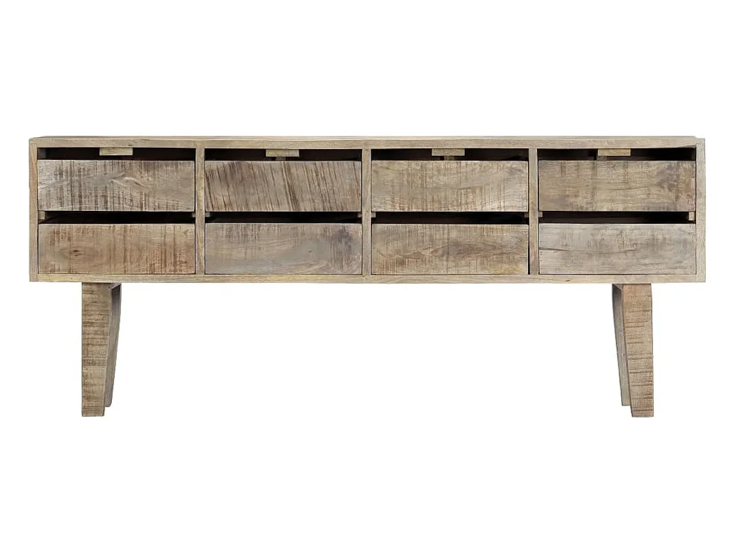 Aparador buffet cómoda armario mueble organizador cocina salón salón 140 x 30 x 60 cm madera maciza de mango marrón 02_0029548