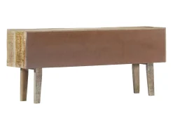 Aparador buffet cómoda armario mueble organizador cocina salón salón 140 x 30 x 60 cm madera maciza de mango marrón 02_0029548