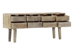 Aparador buffet cómoda armario mueble organizador cocina salón salón 140 x 30 x 60 cm madera maciza de mango marrón 02_0029548