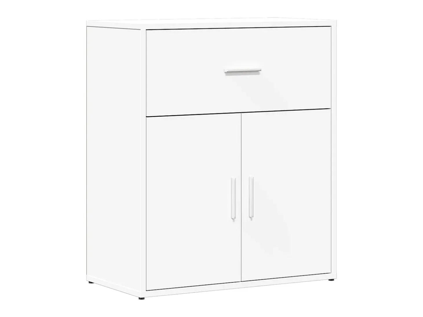 Aparador buffet cómoda armario mueble organizador cocina salón salón juego de 2 60 x 31 x 70 cm madera contrachapada blanca 02_0036673