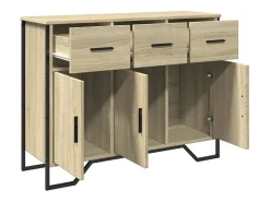 Aparador buffet cómoda armario unidad de almacenamiento organizador cocina salón salón Sonoma 97 x 32,5 x 74,5 cm madera contrachapada marrón 02_0031742