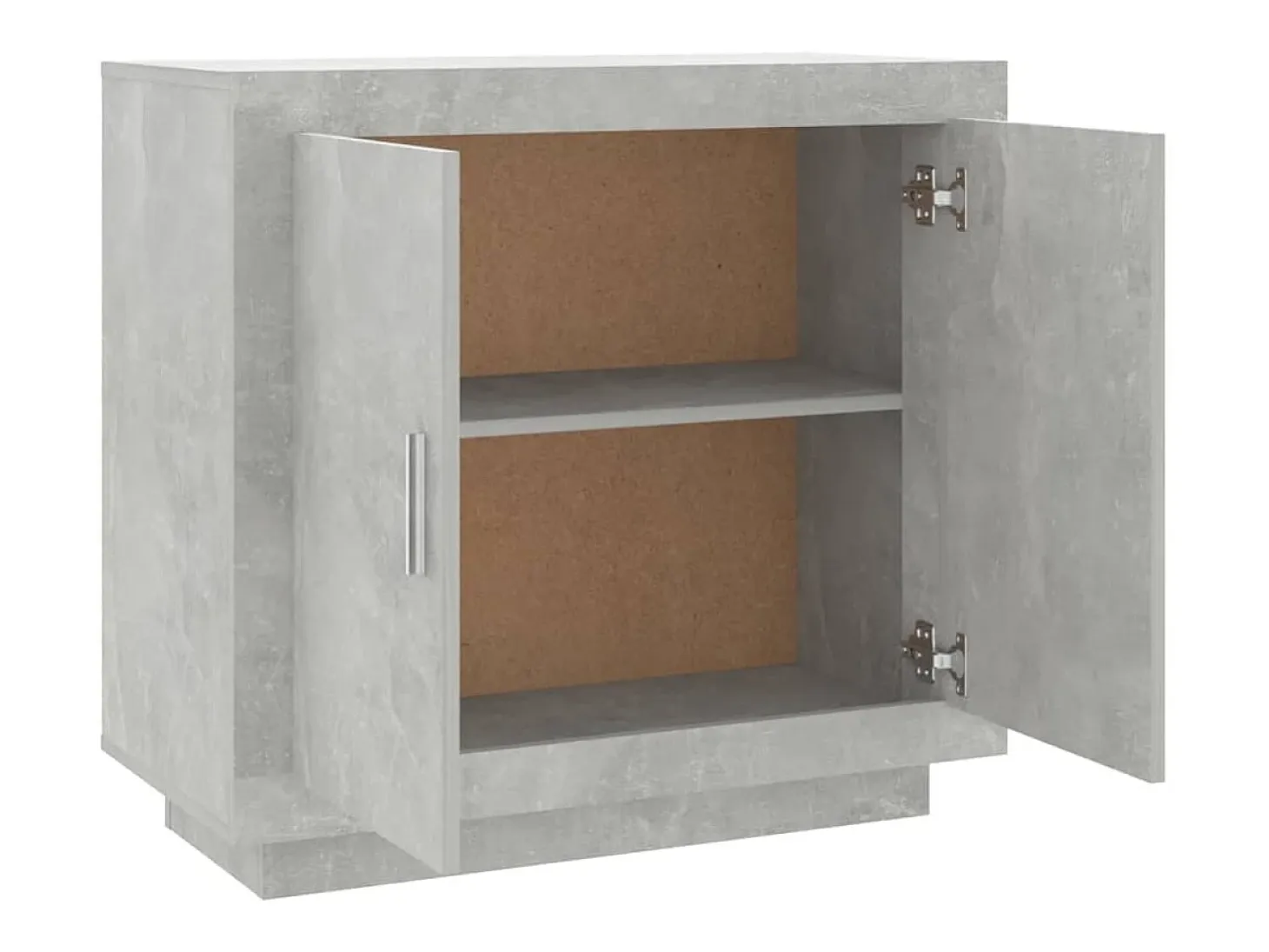 Aparador buffet cómoda armario unidad de almacenamiento organizador cocina salón salón 80 x 40 x 75 cm madera contrachapada gris 02_0032107