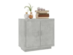 Aparador buffet cómoda armario unidad de almacenamiento organizador cocina salón salón 80 x 40 x 75 cm madera contrachapada gris 02_0032107