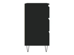 Aparador buffet cómoda armario mueble organizador cocina salón salón 60 x 35 x 70 cm madera contrachapada negra 02_0035996