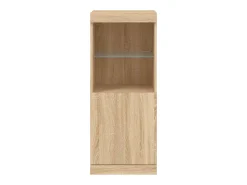 Aparador buffet cómoda armario mueble organizador cocina salón salón con luces LED sonoma 41 x 37 x 100 cm marrón 02_0029959