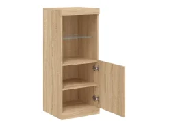 Aparador buffet cómoda armario mueble organizador cocina salón salón con luces LED sonoma 41 x 37 x 100 cm marrón 02_0029959