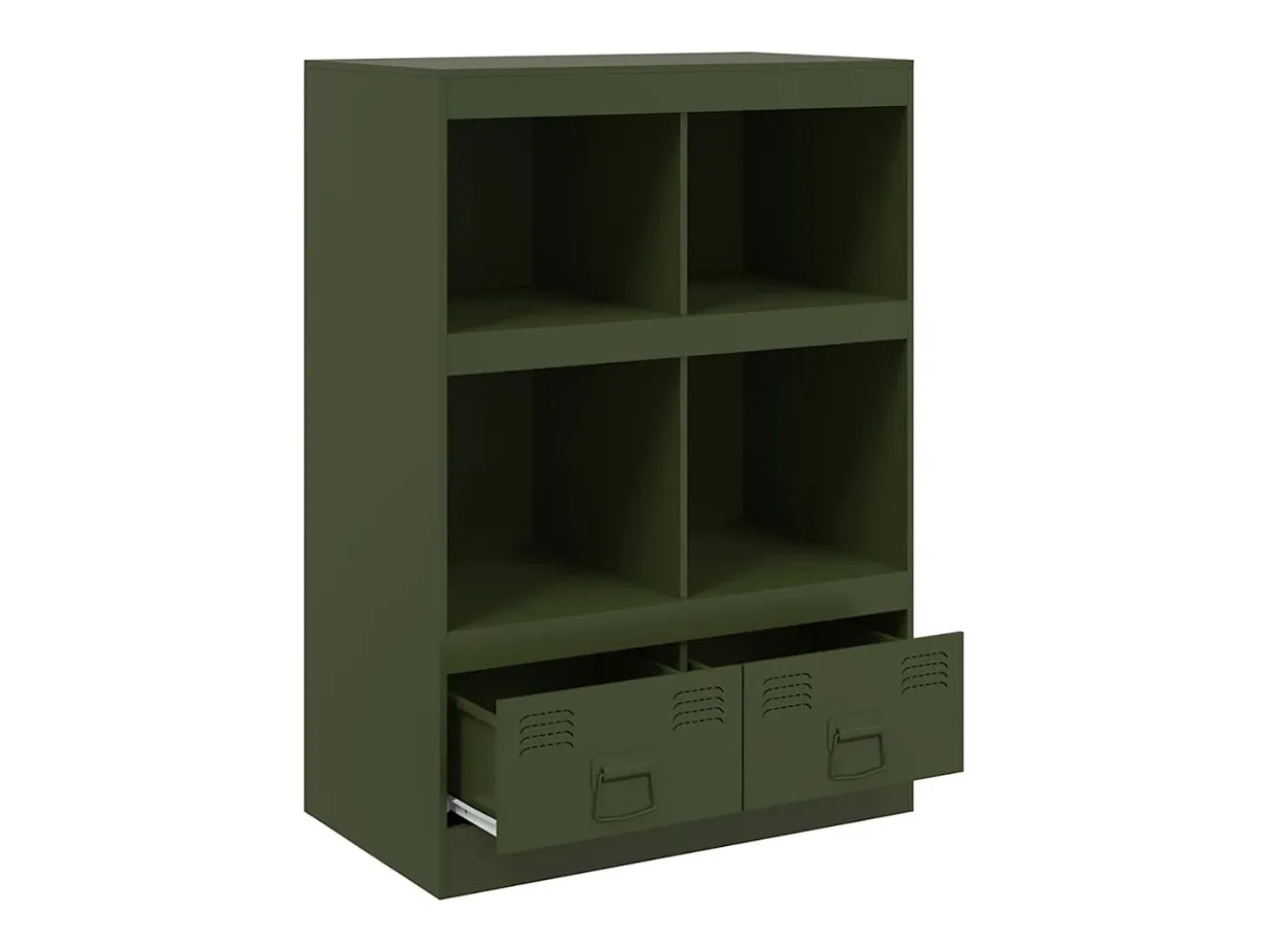 Aparador buffet cómoda armario mueble organizador cocina salón salón oliva 67 x 39 x 95 cm verde acero 02_0036584