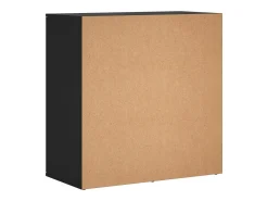 Aparador buffet cómoda armario mueble organizador cocina salón salón juego de 2 79 x 38 x 80 cm madera contrachapada negra 02_0036927