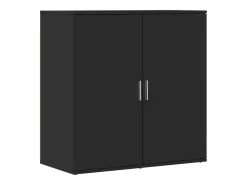 Aparador buffet cómoda armario mueble organizador cocina salón salón juego de 2 79 x 38 x 80 cm madera contrachapada negra 02_0036927