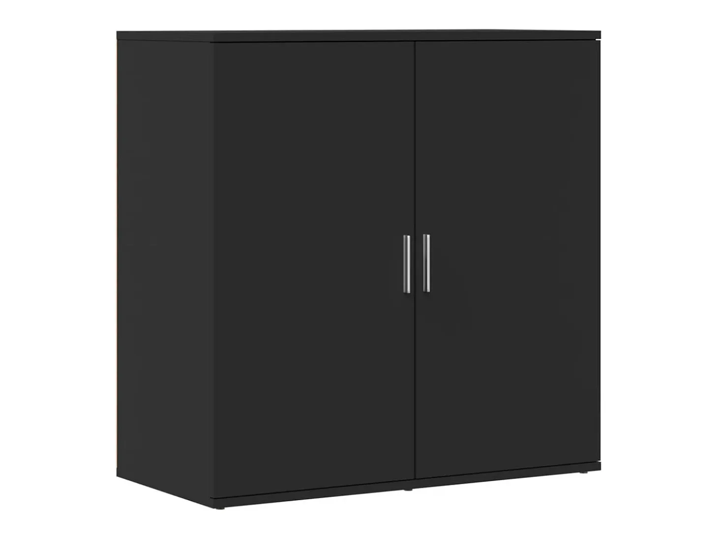 Aparador buffet cómoda armario mueble organizador cocina salón salón juego de 2 79 x 38 x 80 cm madera contrachapada negra 02_0036927