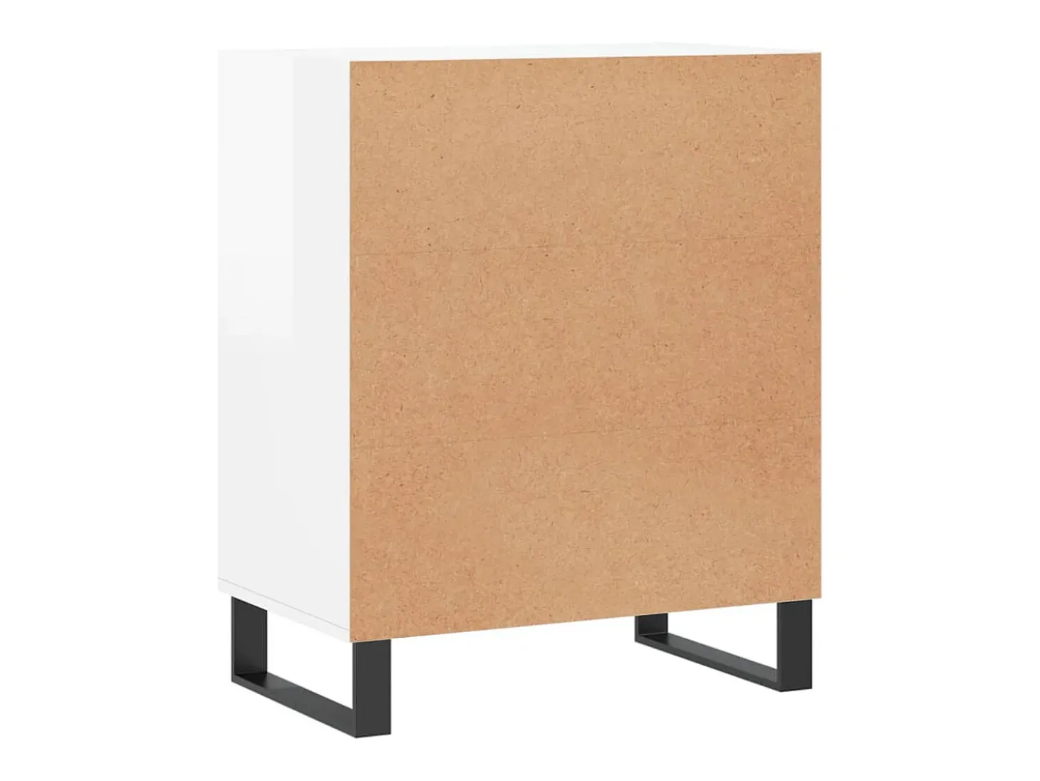 Aparador buffet cómoda armario mueble organizador cocina salón salón brillante 57 x 35 x 70 cm madera contrachapada blanco 02_0030647