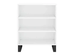 Aparador buffet cómoda armario mueble organizador cocina salón salón brillante 57 x 35 x 70 cm madera contrachapada blanco 02_0030647