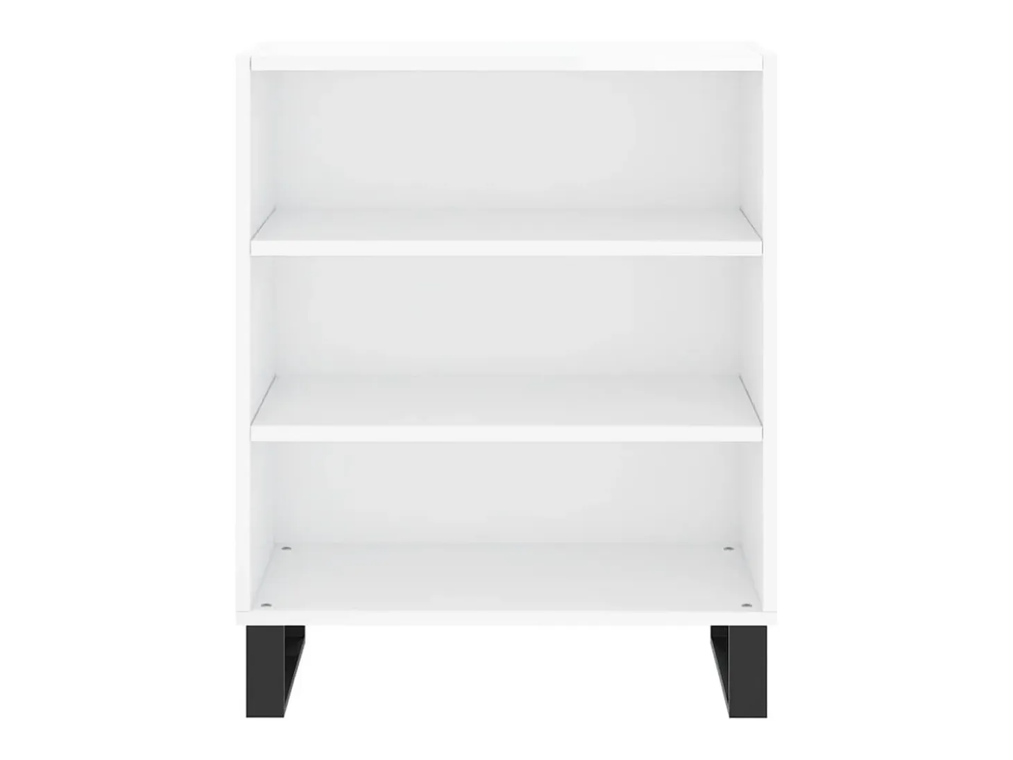 Aparador buffet cómoda armario mueble organizador cocina salón salón brillante 57 x 35 x 70 cm madera contrachapada blanco 02_0030647