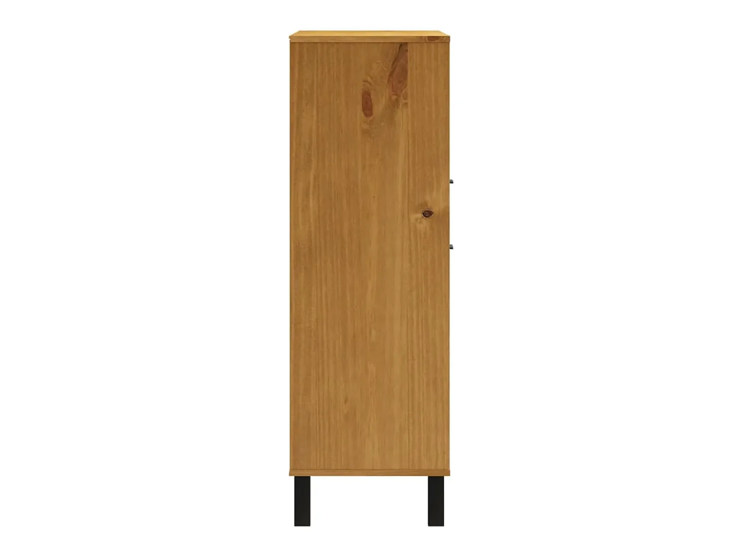 Aparador buffet cómoda armario mueble organizador cocina salón salón con puerta de cristal FLAm 92 x 40 x 122,5 cm madera maciza de pino marrón 02_0030105