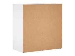 Aparador buffet cómoda armario mueble organizador cocina salón salón juego de 2 79 x 38 x 80 cm madera contrachapada blanca 02_0036686