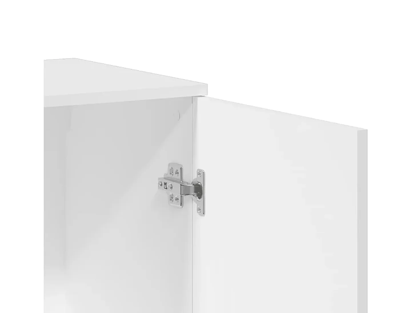 Aparador buffet cómoda armario mueble organizador cocina salón salón juego de 2 79 x 38 x 80 cm madera contrachapada blanca 02_0036686