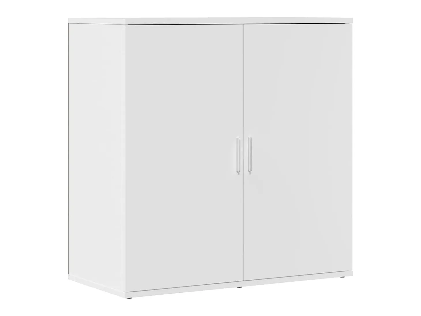 Aparador buffet cómoda armario mueble organizador cocina salón salón juego de 2 79 x 38 x 80 cm madera contrachapada blanca 02_0036686