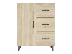 Aparador buffet cómoda armario unidad de almacenamiento organizador cocina salón salón Sonoma 69,5 x 34 x 90 cm madera contrachapada marrón 02_0031655