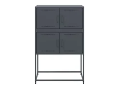 Aparador buffet cómoda armario mueble organizador cocina salón salón 68,5 x 38,5 x 107 cm acero antracita 02_0029702