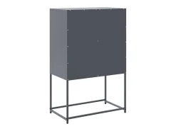 Aparador buffet cómoda armario mueble organizador cocina salón salón 68,5 x 38,5 x 107 cm acero antracita 02_0029702