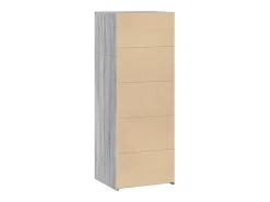 Aparador buffet cómoda armario mueble organizador cocina salón salón alto sonoma 45 x 41 x 124 cm madera contrachapada gris 02_0035365