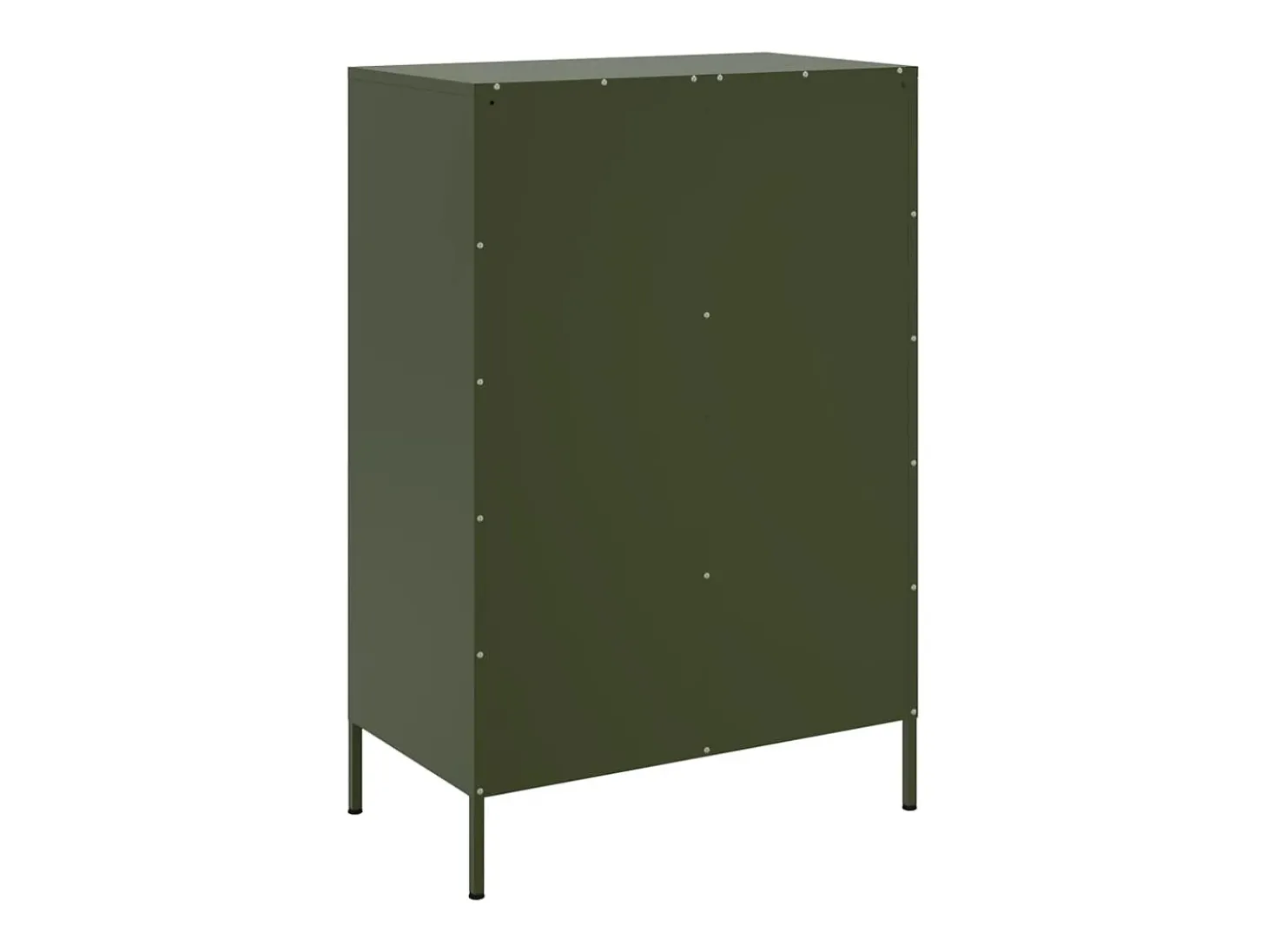 Aparador buffet cómoda armario mueble organizador cocina salón salón alto oliva 68 x 39 x 101,5 cm acero verde 02_0035648