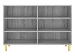 Aparador buffet cómoda armario unidad de almacenamiento organizador cocina salón salonsonoma 103,5 x 35 x 70 cm madera contrachapada gris 02_0036275