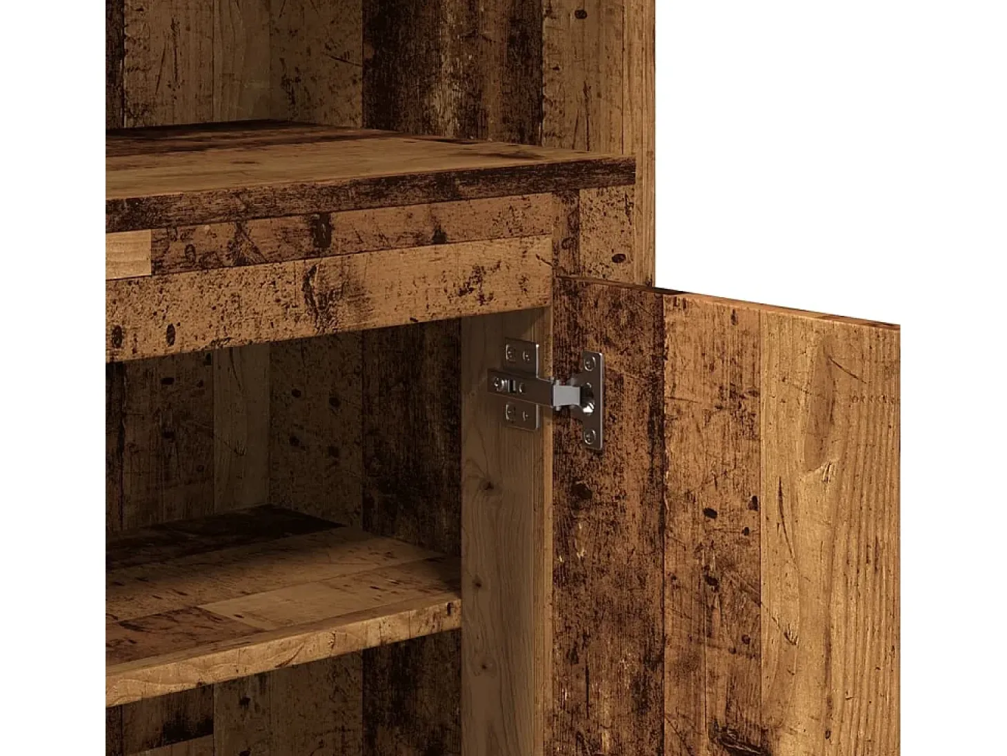 Aparador buffet cómoda armario mueble organizador cocina salón salón alto madera vieja 60 x 35,5 x 103,5 cm madera contrachapada marrón 02_0035655