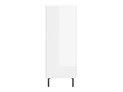 Aparador buffet cómoda armario mueble organizador cocina salón brillante 34,5 x 34 x 90 cm madera contrachapada blanco 02_0030592