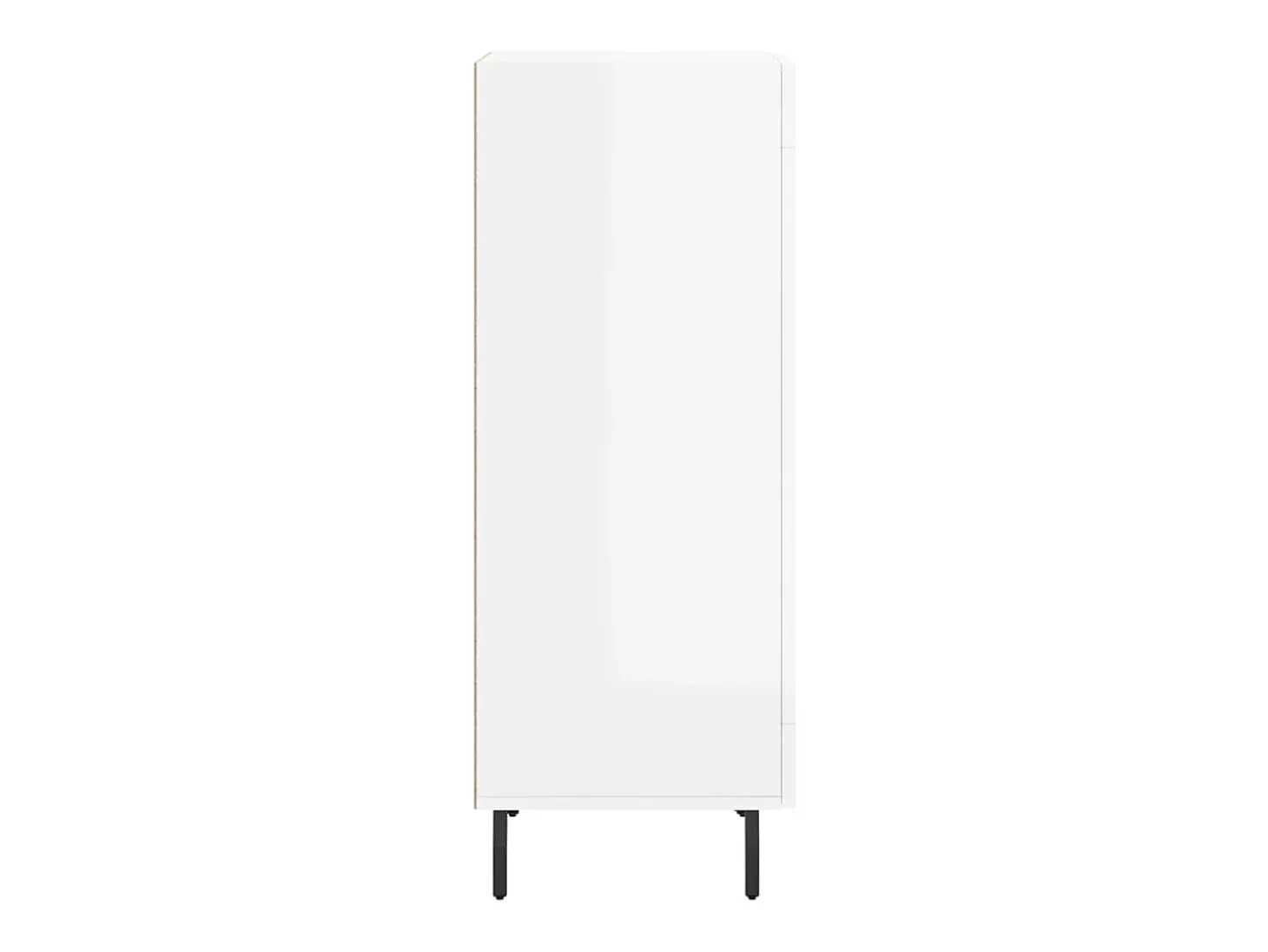 Aparador buffet cómoda armario mueble organizador cocina salón brillante 34,5 x 34 x 90 cm madera contrachapada blanco 02_0030592