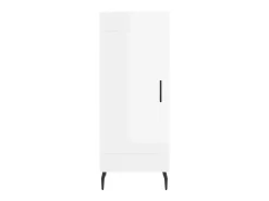 Aparador buffet cómoda armario mueble organizador cocina salón brillante 34,5 x 34 x 90 cm madera contrachapada blanco 02_0030592