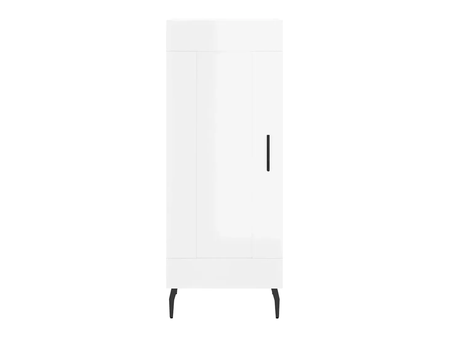 Aparador buffet cómoda armario mueble organizador cocina salón brillante 34,5 x 34 x 90 cm madera contrachapada blanco 02_0030592