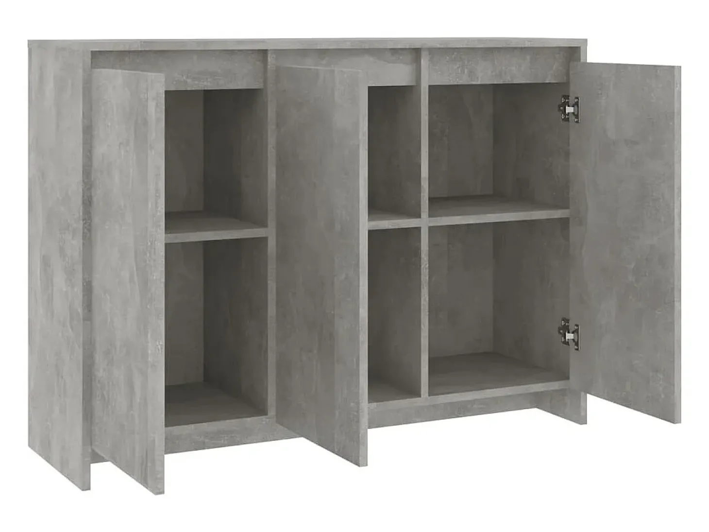Aparador buffet cómoda armario unidad de almacenamiento organizador cocina salón salón 102 x 33 x 75 cm madera contrachapada gris 02_0031834
