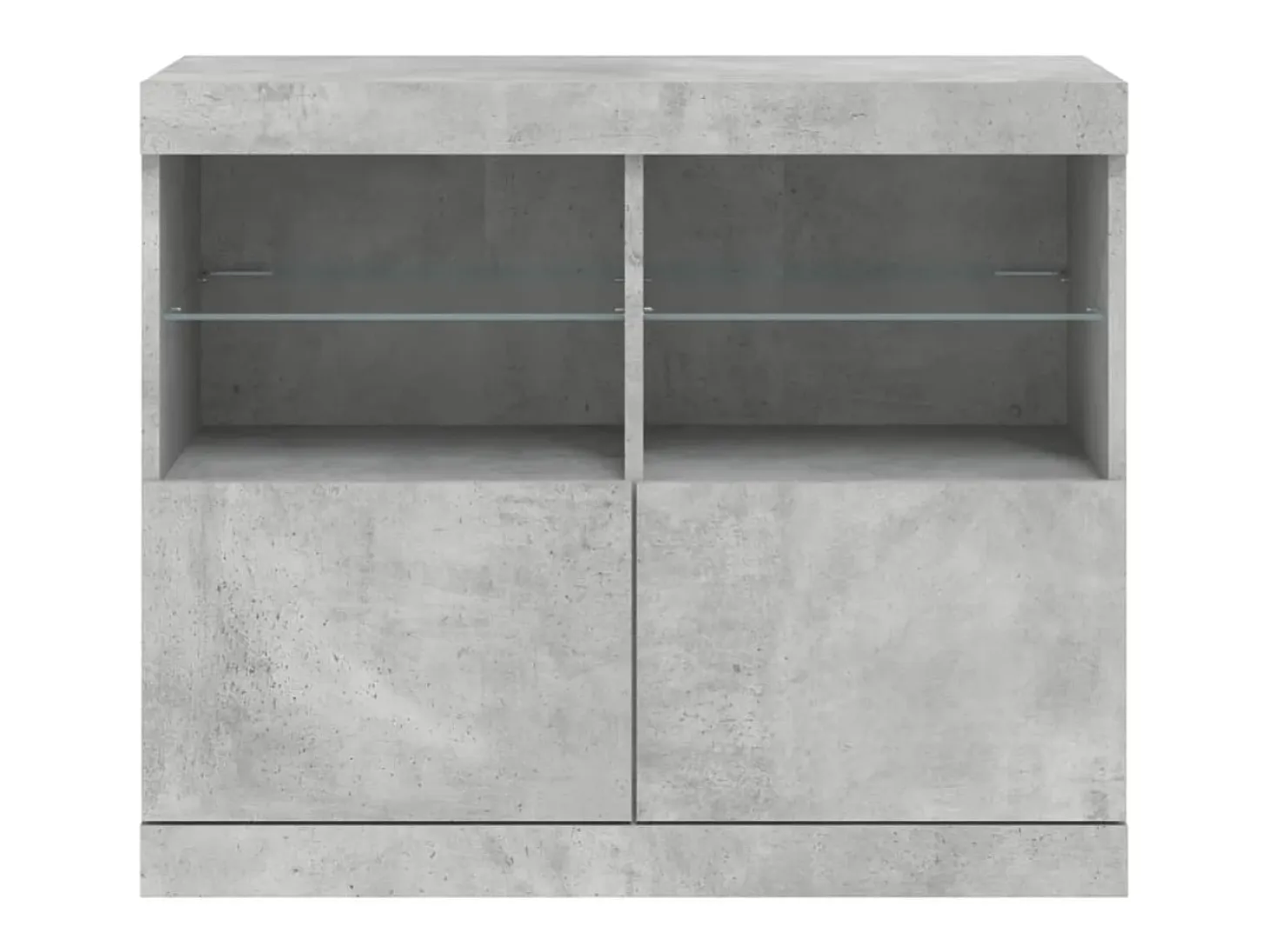 Aparador buffet cómoda armario mueble organizador cocina salón salón con luces LED 81 x 37 x 67 cm gris 02_0030009