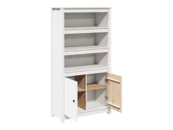 Aparador buffet cómoda armario mueble organizador cocina salón salón alto 80 x 35 x 154 cm madera maciza de pino blanco 02_0032770