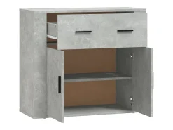 Aparador buffet cómoda armario mueble organizador cocina salón salón 80 x 33 x 70 cm madera contrachapada gris 02_0032100