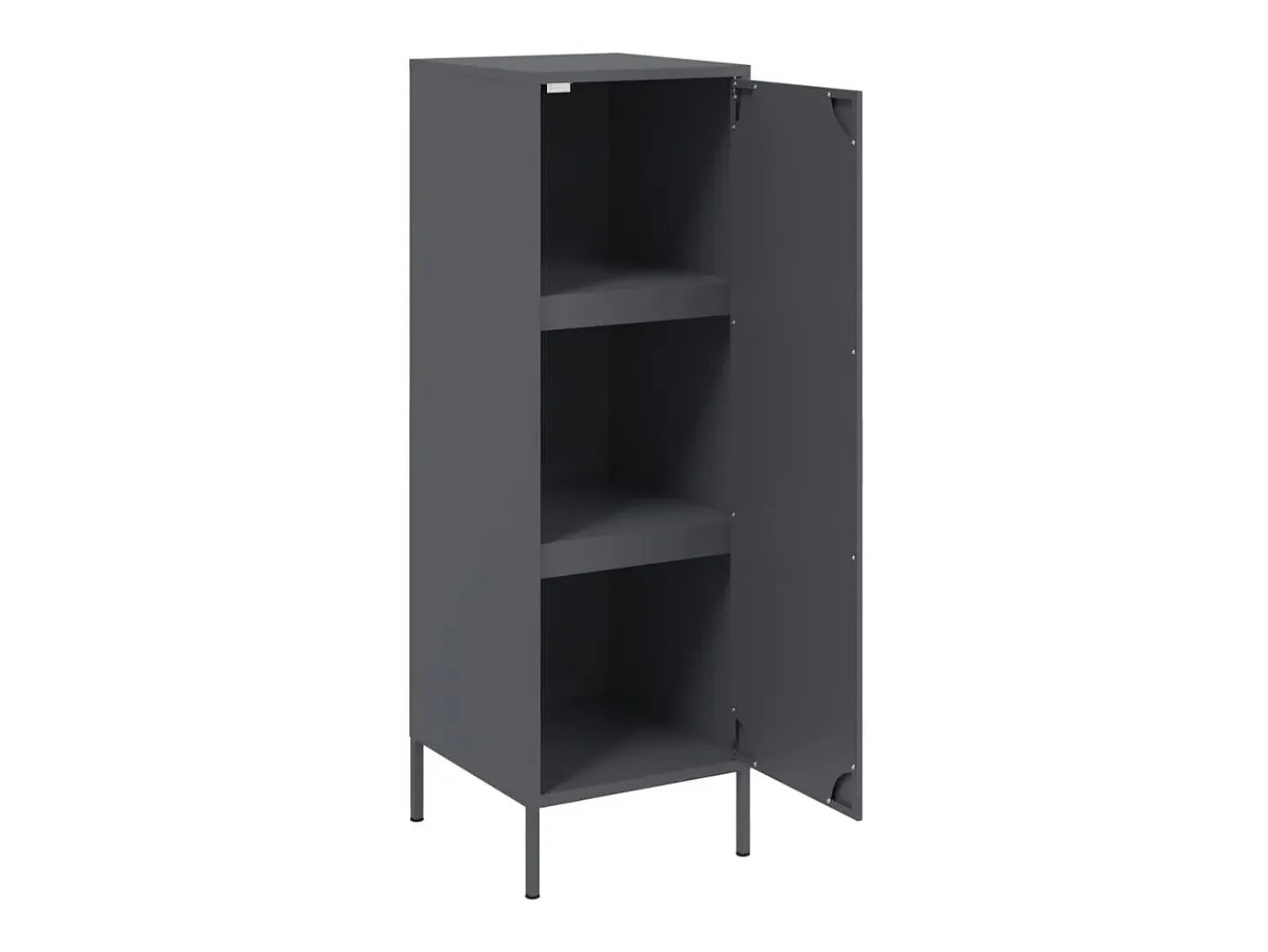 Aparador buffet cómoda armario mueble organizador cocina salón salón alto 36 x 39 x 113 cm acero antracita 02_0032200