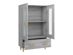 Aparador buffet cómoda armario unidad de almacenamiento organizador cocina salón salonsonoma 70 x 31 x 115 cm madera contrachapada gris 02_0036506