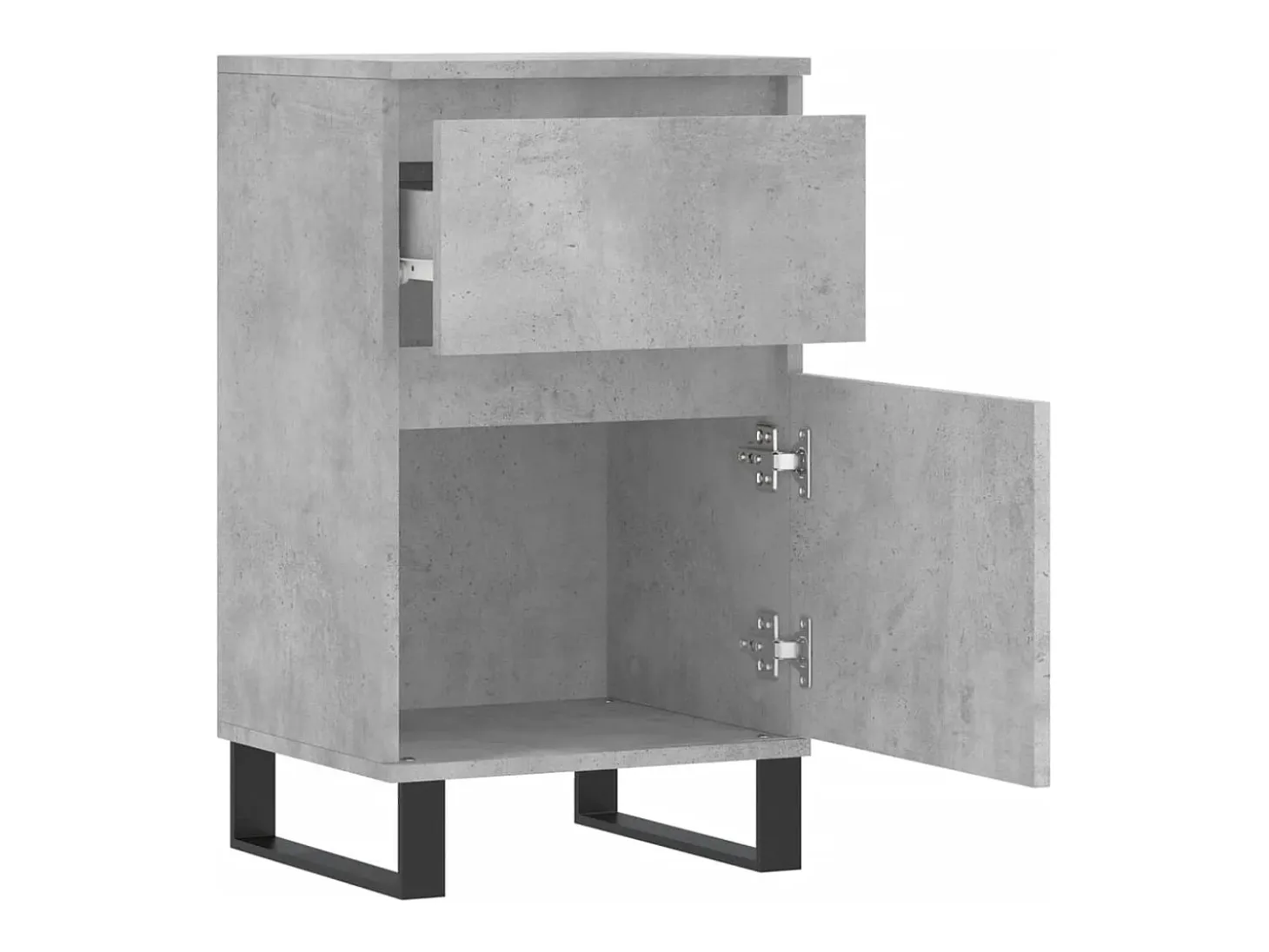 Aparador buffet cómoda armario unidad de almacenamiento organizador cocina salón salón juego de 2 40 x 35 x 70 cm madera contrachapada gris 02_0036848