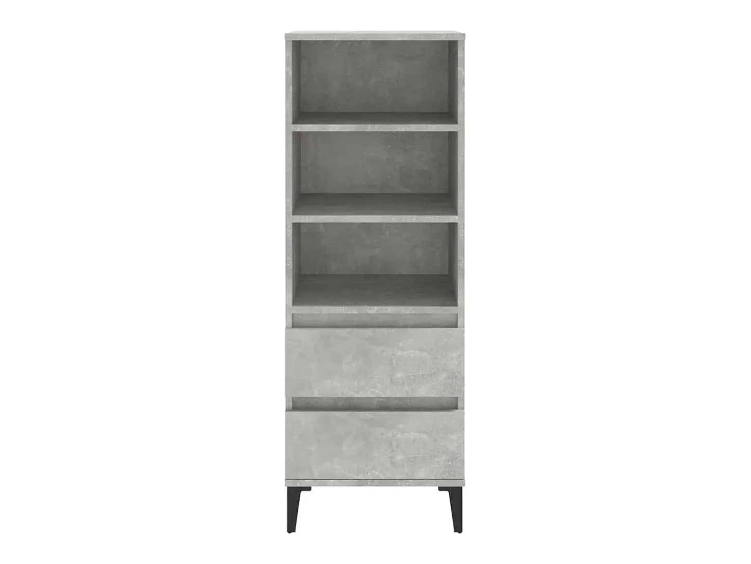 Aparador buffet cómoda armario mueble organizador cocina salón salón alto 40 x 36 x 110 cm madera contrachapada gris 02_0034436