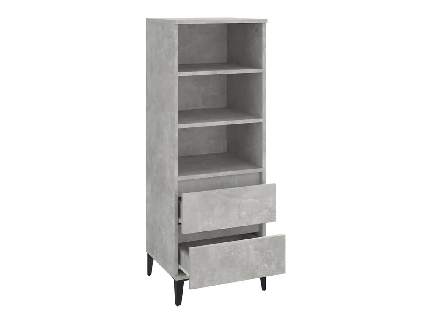Aparador buffet cómoda armario mueble organizador cocina salón salón alto 40 x 36 x 110 cm madera contrachapada gris 02_0034436