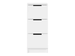Aparador buffet cómoda armario mueble organizador cocina salón salón juego de 2 30 x 30 x 70 cm blanco madera contrachapada 02_0036651