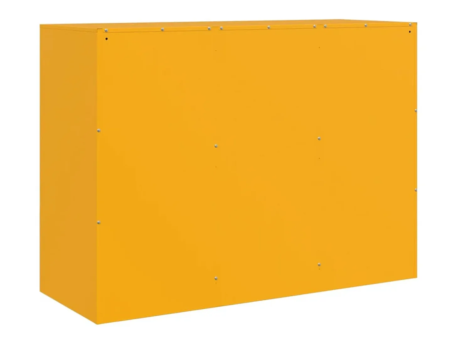 Aparador buffet cómoda armario mueble organizador cocina salón salón amarillo mostaza 99 x 39 x 73 cm acero Amarillo 02_0035712