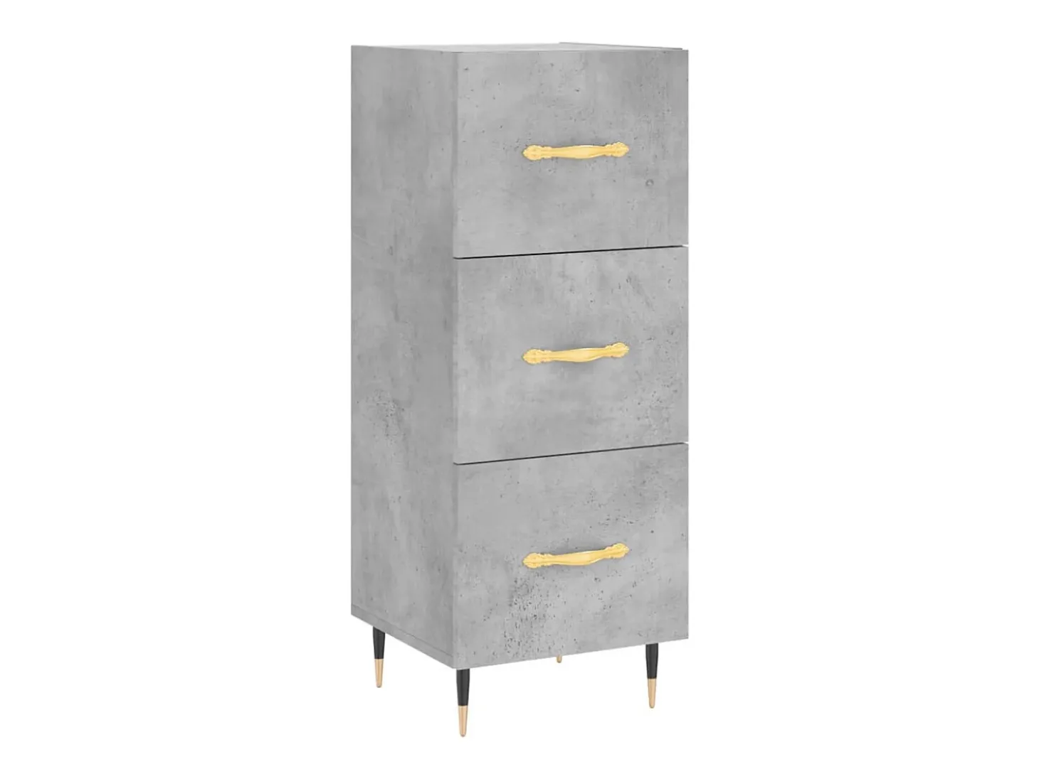 Aparador buffet cómoda armario mueble organizador cocina salón salón alto 34,5 x 34 x 180 cm madera contrachapada gris 02_0034313